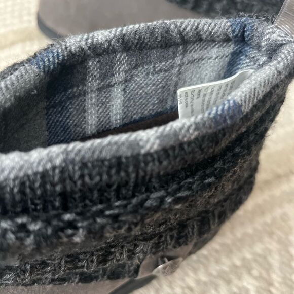 NWOT Muk Luk sz 10 Patti Cable Cuff Boots- Gray Knit Ankle Slippers - Picture 7 of 11